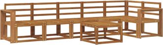 vidaXL Conjunto De Sof&aacute;s De Exterior 7 Uds. Natural Vidaxl