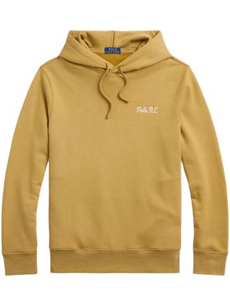 Polo Ralph Lauren logo-embroidered hoodie - men - Cotton/Polyester - M - Yellow