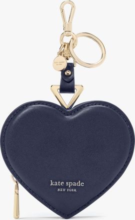 Kate Spade New York Womens Liv Heart Coin Purse in Blue | Smooth Leather