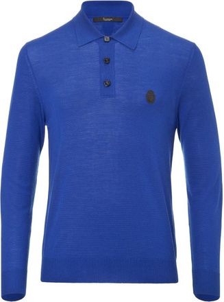 Billionaire Boys Club Merino Wool Tricot Polo - Heren - Ronde hals truien - Blauw - XS - Wol - Truien & Vesten