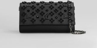Christian Louboutin Paloma Wallet Shoulder Bag In Black Leather