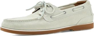 Johnston & Murphy Ventura 2-eye Boat Shoes Mens Shoes Off-White Suede : 10.5 M (D), Leather