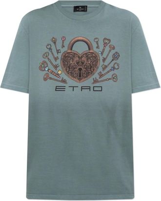 Etro Mujer, Camisetas, Azul, Talla: S