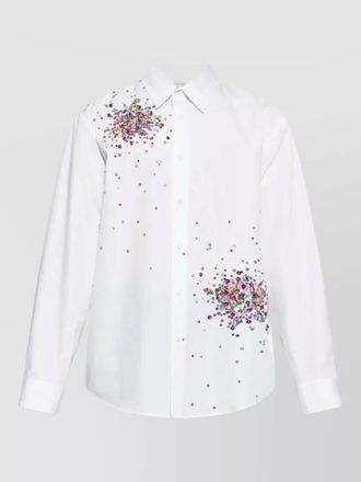 Dries Van Noten embroidered long sleeve shirt button collar