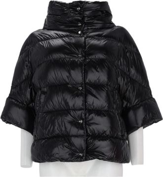 Herno Puffer-Style Black Sports Jacket with Glossy Finish