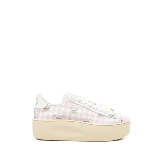 Valentino Garavani Sneakers, female, Pink, Size: 6 1/2 US VLogo Checked Sneakers