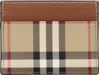 Burberry Dokumentenhalter Damen Stoff Beige/Braun