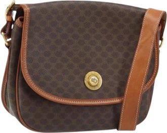 Celine Pre-owned Cross Body Bags, female, Brown, Size: ONE SIZE Pre-owned Vintage Macadam Shoulder Bag
