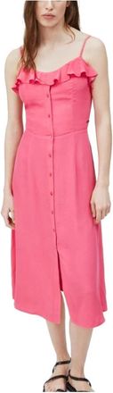 Pepe Jeans London Samy Fluid Midi -jurk - Dames - Casual kleedjes - Roze - XL - Kleedjes