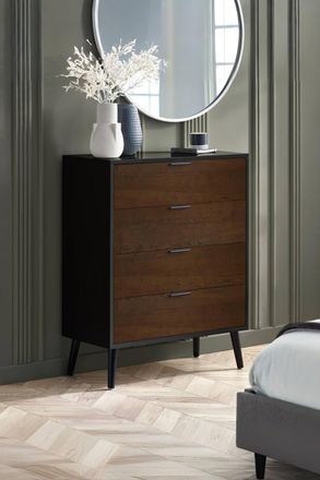 Julian Bowen Alba 4 Drawer Chest in Dark Brown