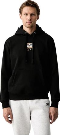 Alpha Industries Sweatshirts & Hoodies > Sweatshirts & Hoodies - Heren - Hoodies - Zwart - M - Katoen - Hoodies & sweatvesten