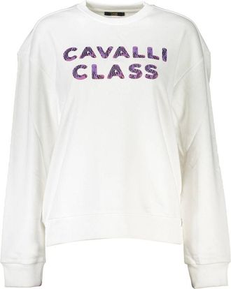 Cavalli Bianco Cotton Women Womens Sweatshirt
