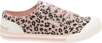 Rocket Dog Dames-jazzschoenen van canvas met luipaardprint (Roze)