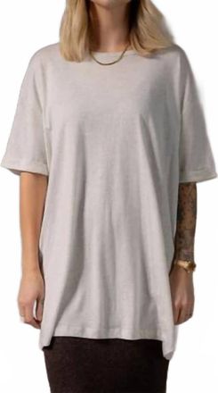 The Laundry Room Welcome To Aspen Oversized Tee In Pebble Heather