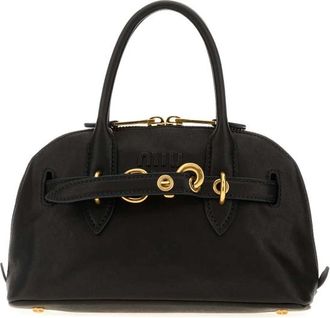 Miu Miu Black Leather Aventure Handbag