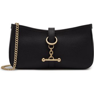 Strathberry Kite Leather Wallet on a Chain in Black at Nordstrom