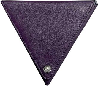 Loewe Purple Leather Coin Purse/Coin Case (Pre-Owned)