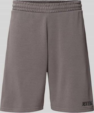 Review Regular Fit Shorts mit Label-Stitching in Dunkelgrau, Gr&ouml;&szlig;e XXL