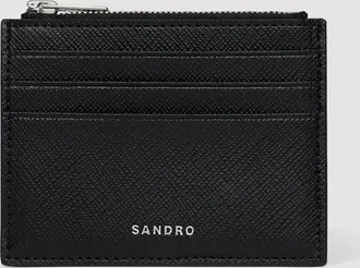 Sandro Reconstituted leather card holder