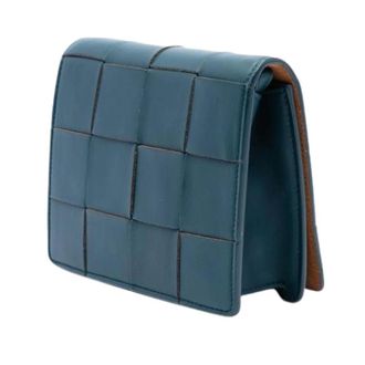 Bottega Veneta Pre-owned Cassette Schoudertas - Dames - Pre-owned - Blauw - Maat: ONE Size Leer