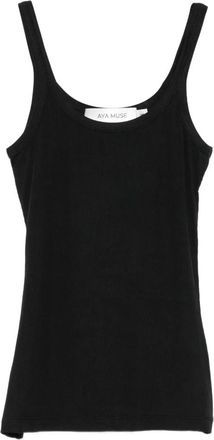 Aya Muse Ribbed Scoop Tank - Dames - Tops zonder mouwen - Zwart - XS - Tops