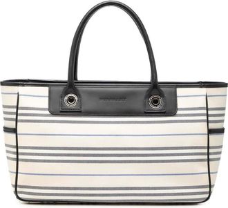Burberry Pre-owned Burberry Striped Canvas Handbag Ladies C4ZJM0BCMNA3Y9DV