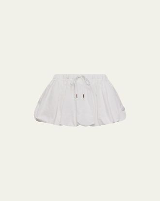 Moncler Cotton Blend Balloon Mini Skirt