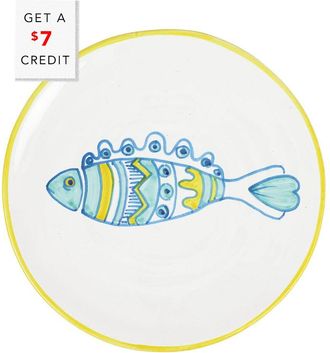 Vietri Vietri Elbas Fish Waved Fin Salad Plate With $7 Credit