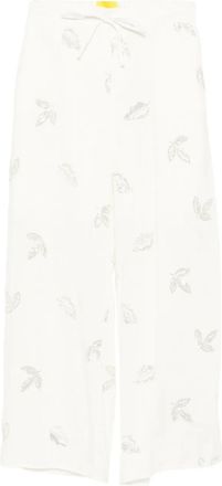Marques Almeida Pantaloni con paillettes - Bianco