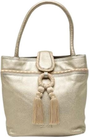 Loewe Pre-owned Handbags, female, Yellow, Size: ONE SIZE Pre-owned Tassel Top-Strap Handbag