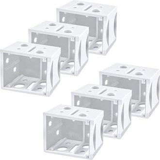 No Brand 6 Juegos De Persianas De 1 Pulgada, C&oacute;digo De Montaje Izquierdo Y Derecho - Accesorios De Soporte De Montaje De Pl&aacute;stico Blanco