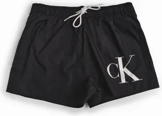 Calvin Klein Zwarte Heren Boxer Zwembroek Kort Trekkoord - Heren - Strandmode - Zwart - 2XL - Polyester - Badmode