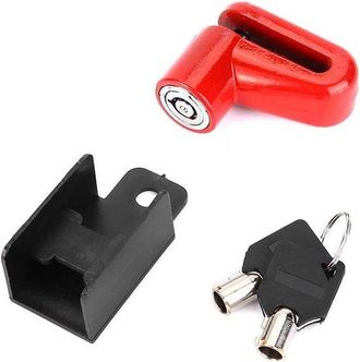 OEM Candado Con Frenos De Disco, Frenos De Disco Met&aacute;licos, Protecci&oacute;n Antirrobo, Con Marco Y Llaves De Pl&aacute;stico Para Motocicleta Y Bicicleta (rojo)