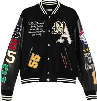 Amiri Appliqu&eacute; Letter Bomber Jacket