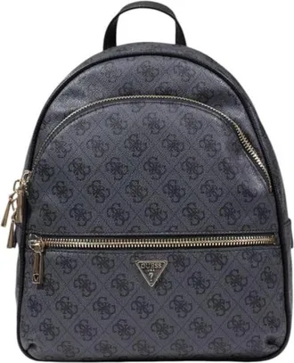Guess Zaino con stampa logo all-over - - Bags - Donna - Grigio - ONE SIZE