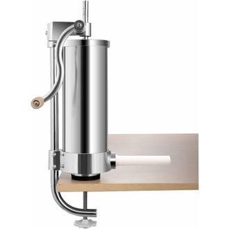 Costway Costway 3,6l M&aacute;quina Para Hacer Salchichas Embutidora Manual M&aacute;quina De Embutidos Con 4 Tubos De Rellenado