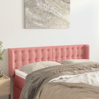 vidaXL Cabecero De Terciopelo Rosa 147x16x78/88 Cm Vidaxl