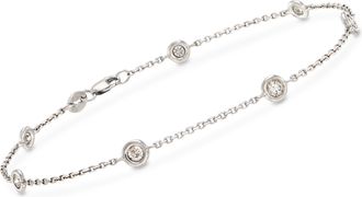 Ross-Simons Diamond Bracelet in 14kt White Gold
