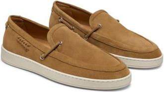 Stuart Weitzman Drake Slip-On Sneaker in Tan Suede at Nordstrom, Size 10.5