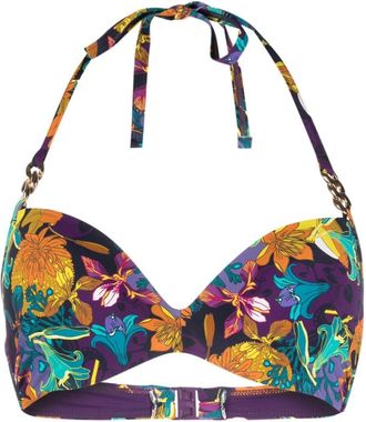 Marlies Dekkers Acapulco floral-print bikini top - women - Recycled Nylon/Spandex/Elastane - 80D - Purple
