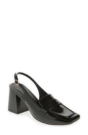 Nordstrom Rack Stasia Loafer Pump in Black Patent at Nordstrom Rack, Size 8