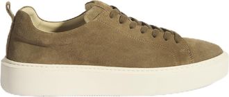 Desa Man Slip-Ons - Suede Upper, Leather Lining, Elastic Laces, Flat Heel, Breathable | Brown - 45