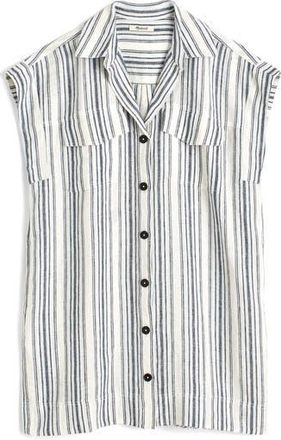 Madewell Stripe Utility Mini Shirtdress in Lighthouse at Nordstrom Rack, Size Small