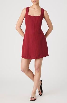 French Connection Birdie Square Neck Minidress in Brick Red at Nordstrom Rack, Size 10