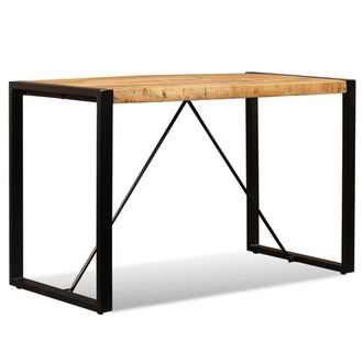 vidaXL Mesa De Comedor De Madera Maciza De Mango Rugosa 120 Cm Vidaxl