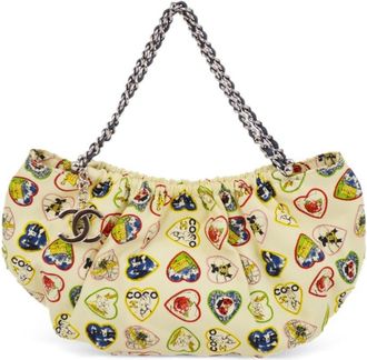 Chanel 2006 Valentine chain shoulder bag - women - Leather/Canvas - One Size - Yellow