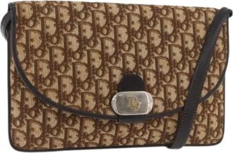 Dior Pre-owned Vintage Trotter Canvas Shoulder Bag - - Pre-owned - Donna - Beige - ONE SIZE