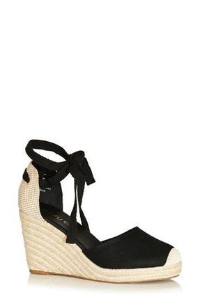City Chic Sage Espadrille Wedge Sandal in Black at Nordstrom Rack, Size 13