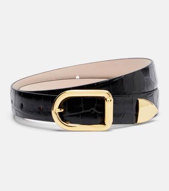 D&eacute;hanche D&eacute;hanche Mija croc-effect leather belt