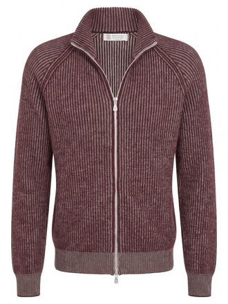 Brunello Cucinelli Cashmere Turtleneck Cardigan With Zip